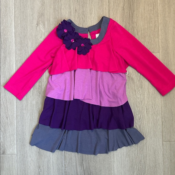 Rare Editions Pink and Purple Dress size 3T - Picture 1 of 8